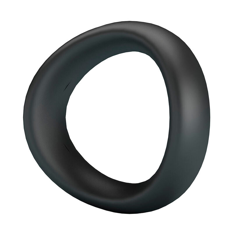 Anello per pene Valen ergonomico in silicone nero di Crazy Bull, immagine 2