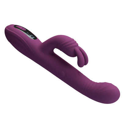 Vibratore a coniglio Dee multifunzione oscillante e a percussione viola di Pretty Love, immagine 3