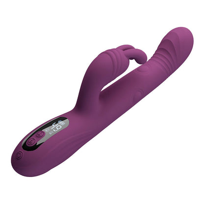 Vibratore a coniglio Dee multifunzione oscillante e a percussione viola di Pretty Love, immagine 4