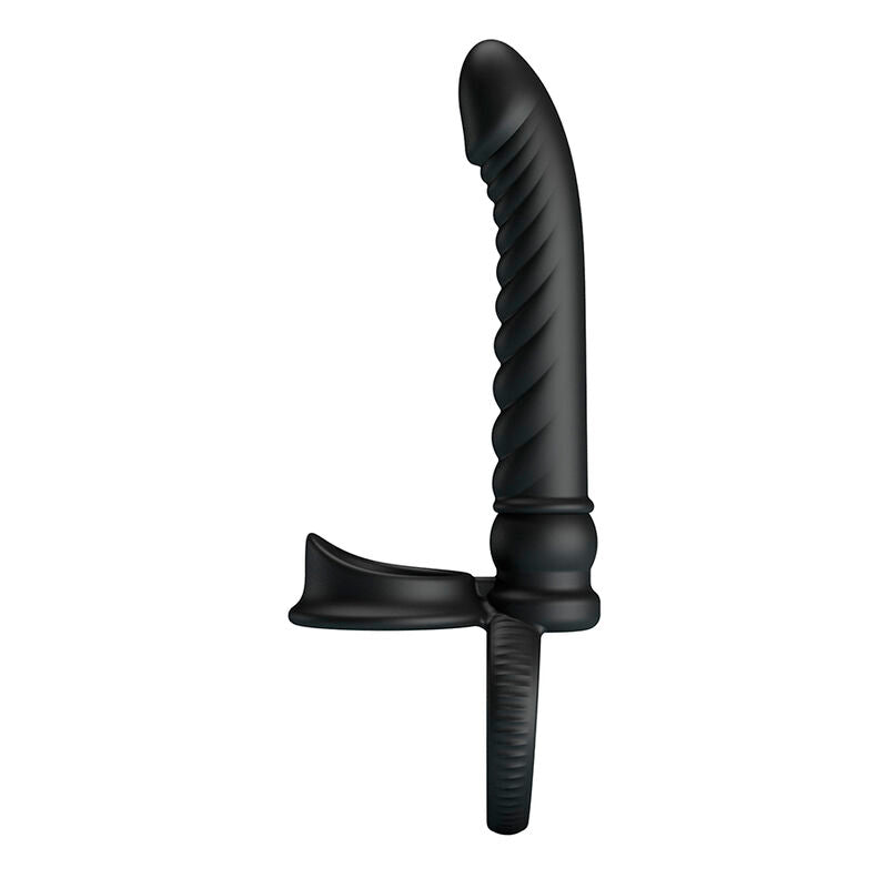 Vibratore anale Merritt con anello e vibrazione nero di Pretty Love, immagine 5