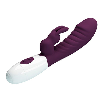 Vibratore a coniglio naughty bunny a 30 funzioni, viola di Pretty Love, immagine 3