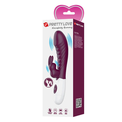 Vibratore a coniglio naughty bunny a 30 funzioni, viola di Pretty Love, immagine 11