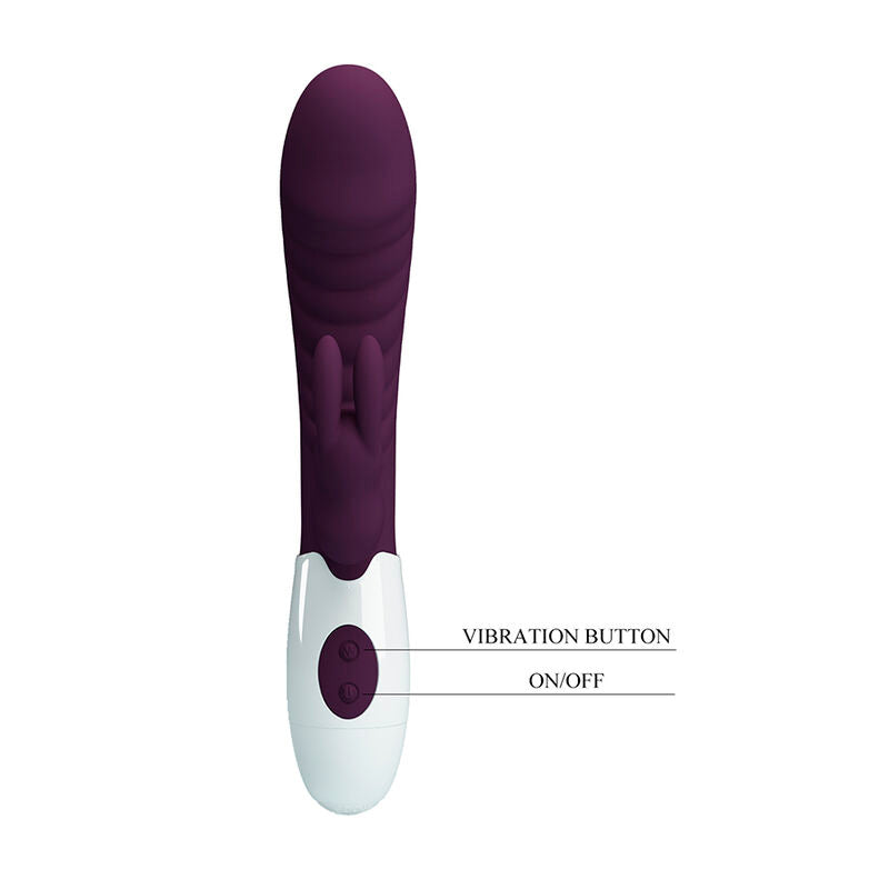 Vibratore a coniglio naughty bunny a 30 funzioni, viola di Pretty Love, immagine 9