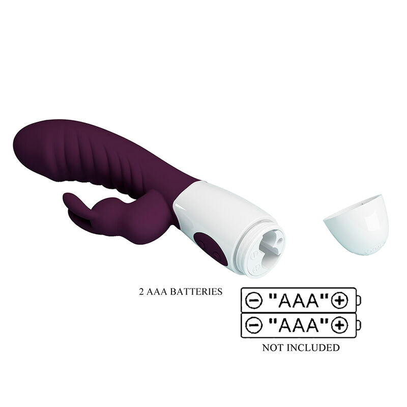 Vibratore a coniglio naughty bunny a 30 funzioni, viola di Pretty Love, immagine 10