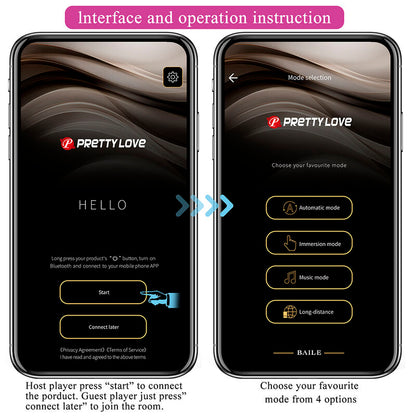 Vibratore a uovo Klay con spinta, controllo tramite APP, viola di Pretty Love, immagine 10