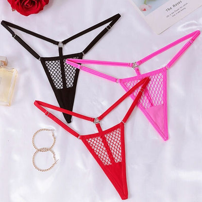Perizoma Micro rete nero S/M di Chilirose, immagine 3