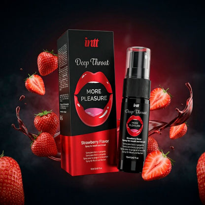 Spray orale per gola profonda, più piacere, gusto fragola di INTT, immagine 3