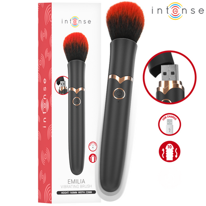 Vibratore spazzola Emilia 10 vibrazioni 16 cm di Intense