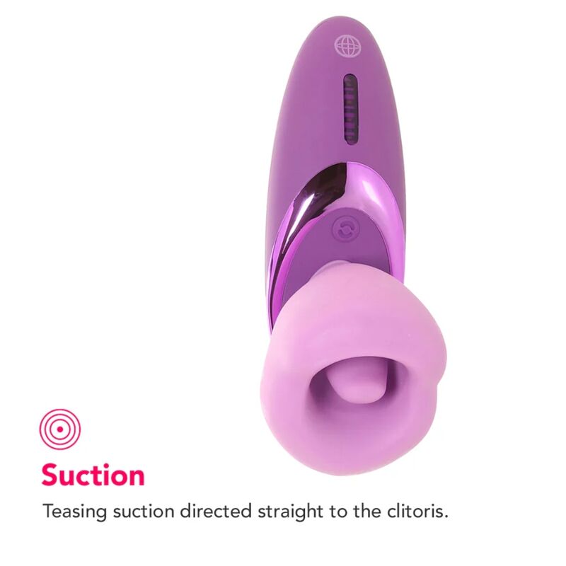 Vibratore a Succhia-pleasure viola di Fantasy For Her, immagine 5