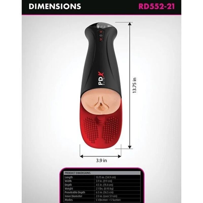 Ø matic pro XL masturbatore automatico 42 cm di PDX Elite, immagine 6