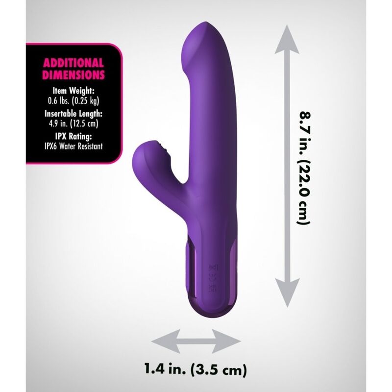 Vibratore super Sonix thruster rabbit viola di Fantasy For Her, immagine 6