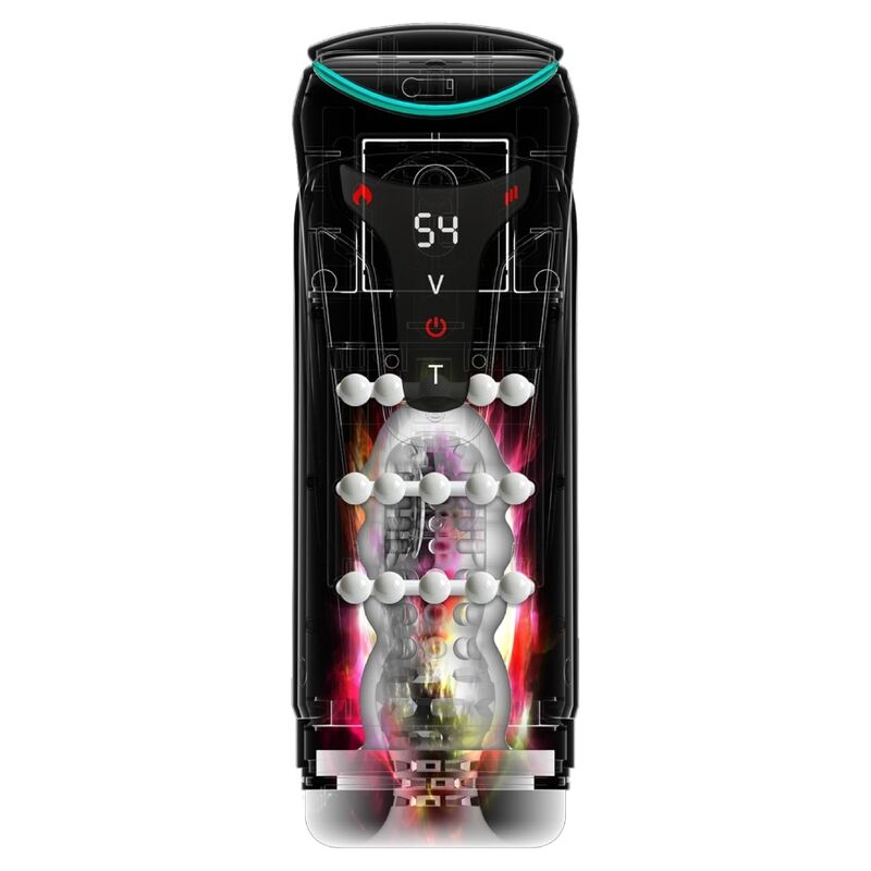 Masturbatore Moto-bator pro automatico vibrante e riscaldante con protezione, 26,5 cm di PDX Elite, immagine 2