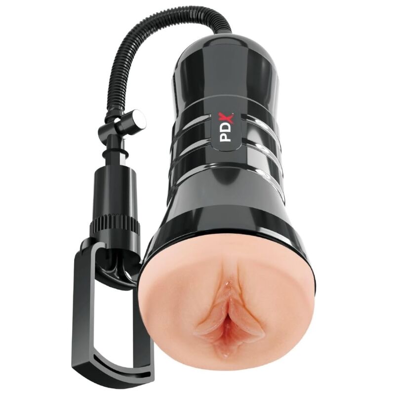 Wet super sucker XXL light vagina stroker with suction 27.3 cm