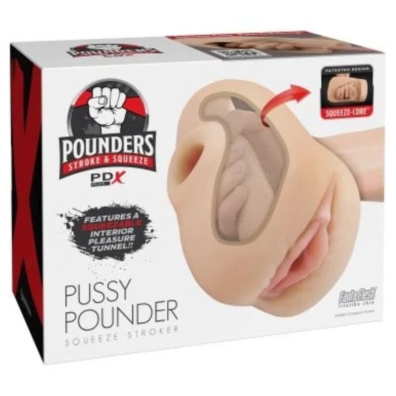 Masturbatore maschile vagina realistica, Spuntatore, Strizzatore, Strofinatore, 18 cm di PDX Plus