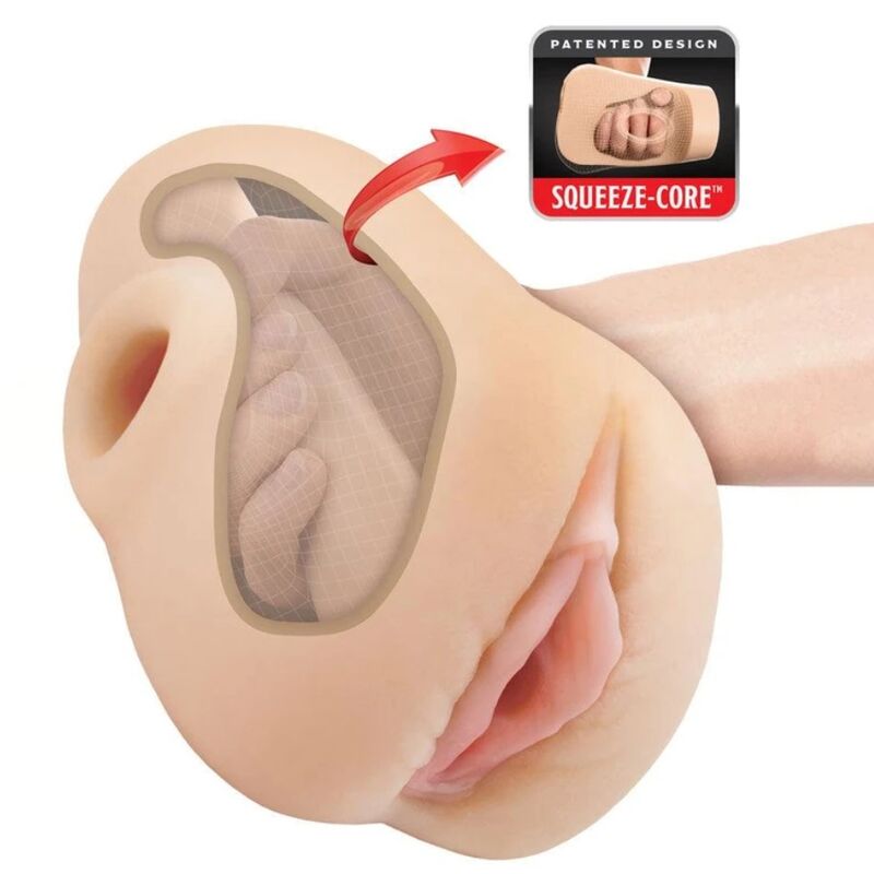 Masturbatore maschile vagina realistica, Spuntatore, Strizzatore, Strofinatore, 18 cm di PDX Plus, immagine 2