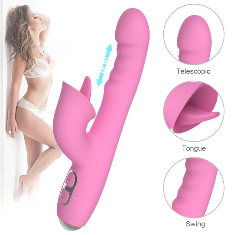 Vibratore T-may magic stick rabbit - rosa di Nalone, immagine 10