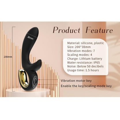 Vibratore Lulu magic stick rabbit rosa di Nalone, immagine 4