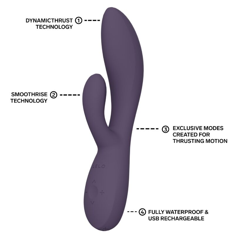Vibratore a spinta Ina rabbit viola di Lelo, immagine 6