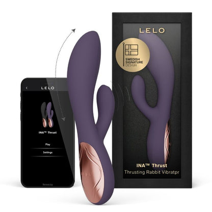 Vibratore a spinta Ina rabbit viola di Lelo