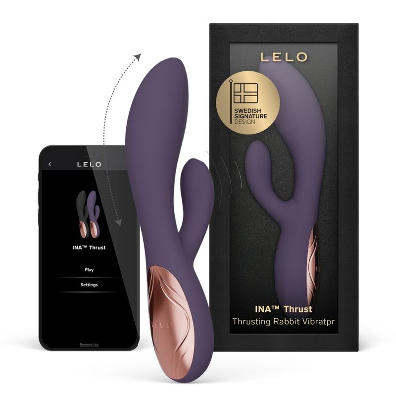 Vibratore a spinta Ina rabbit viola di Lelo