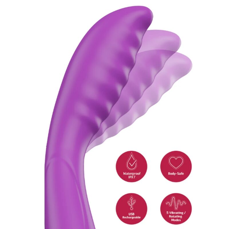 Vibratore viola per la stimolazione del punto g di She.e.o