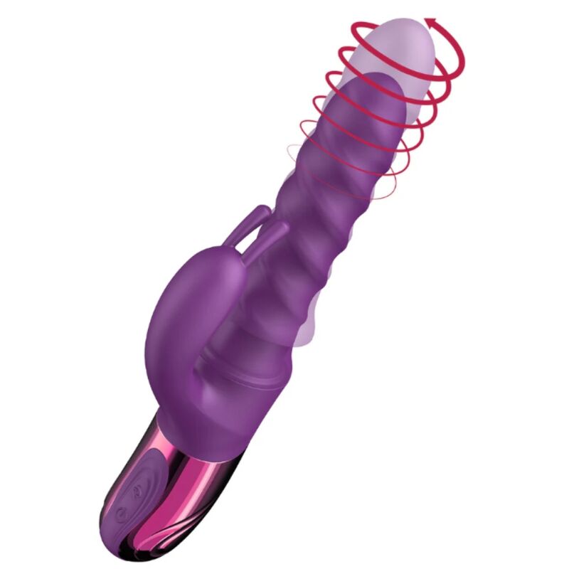 Vibratore a spirale con coniglio viola di She.e.o