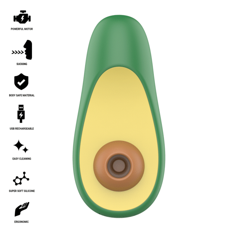 Stimolatore clitorideo Waki ad aspirazione avocado di Intense