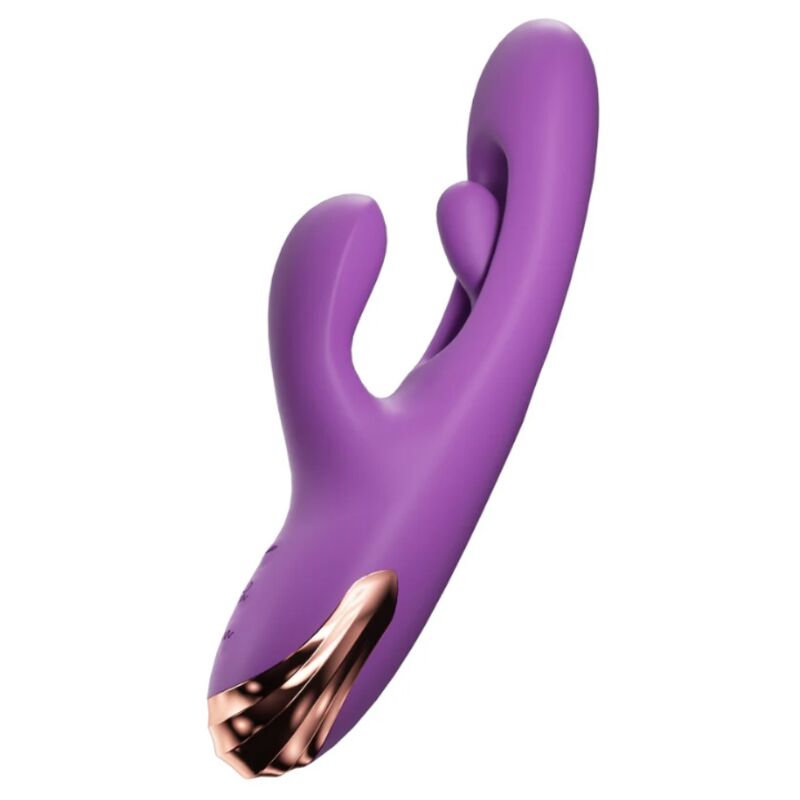 Vibratore per il punto g a forma di coniglio con movimento digitale viola di She.e.o