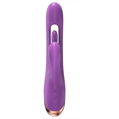 Vibratore per il punto g a forma di coniglio con movimento digitale viola di She.e.o, immagine 3