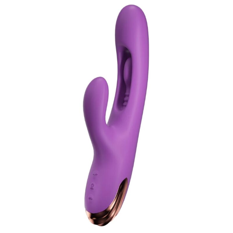 Vibratore per il punto g a forma di coniglio con movimento digitale viola di She.e.o, immagine 5