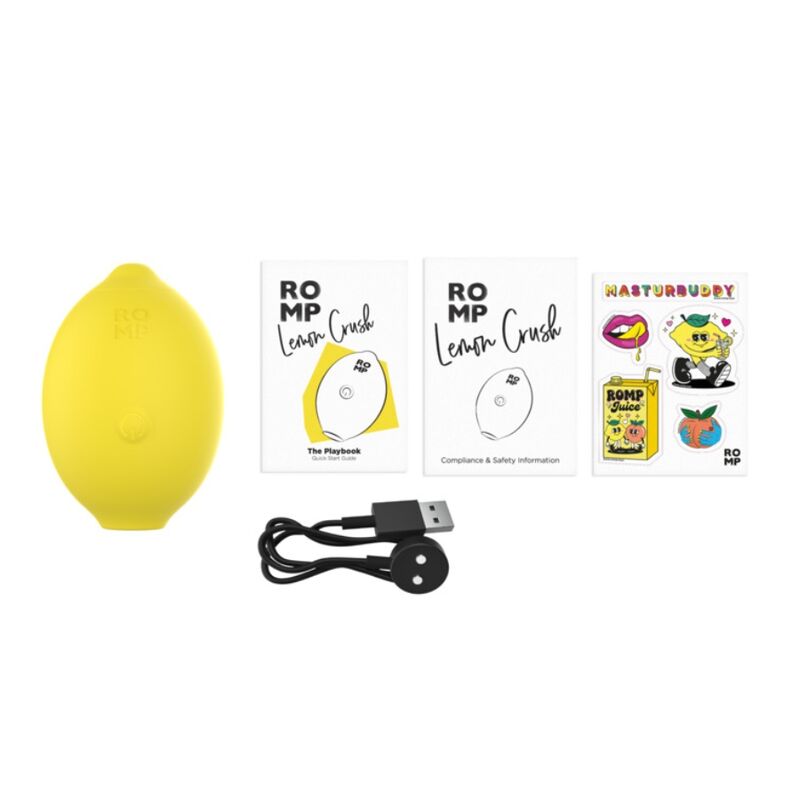 Vibratore Lemon Crush pleasure air stimolatore clitorideo giallo di Romp, immagine 12