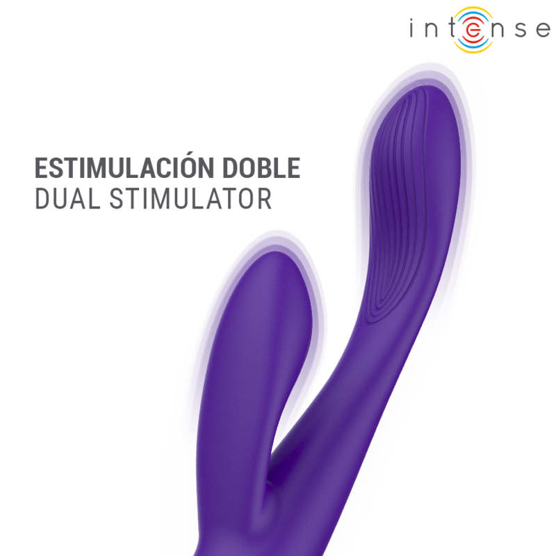 Stimolatore ricaricabile a forma di coniglio per il Paolo punto g e il clitoride di Intense, immagine 5