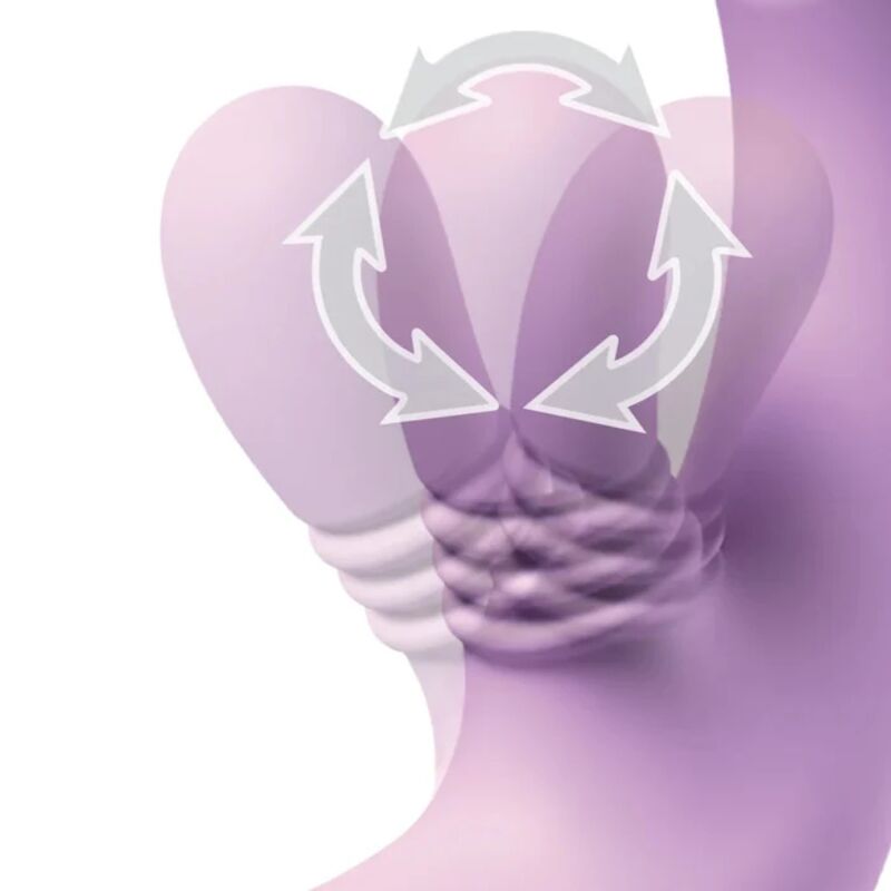 Vibratore a coniglio viola per la Consultazione del punto g e del clitoride (intimotion Flutter pro), immagine 3