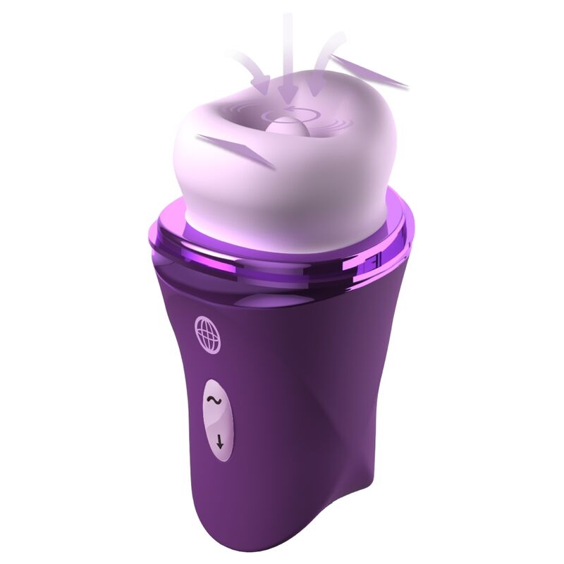 Vibratore Lush kiss peluche viola stimolatore clitorideo a suzione e Lecchio di Fantasy For Her
