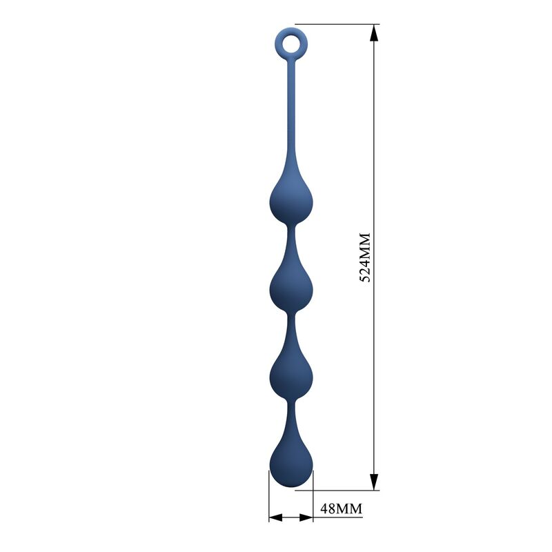 Sex toy anale perle in silicone blu taglia XL 52,5 cm di Mr Play, immagine 8