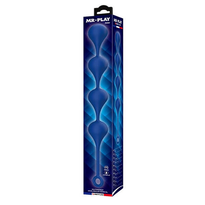 Sex toy anale perle in silicone blu taglia XL 52,5 cm di Mr Play, immagine 3
