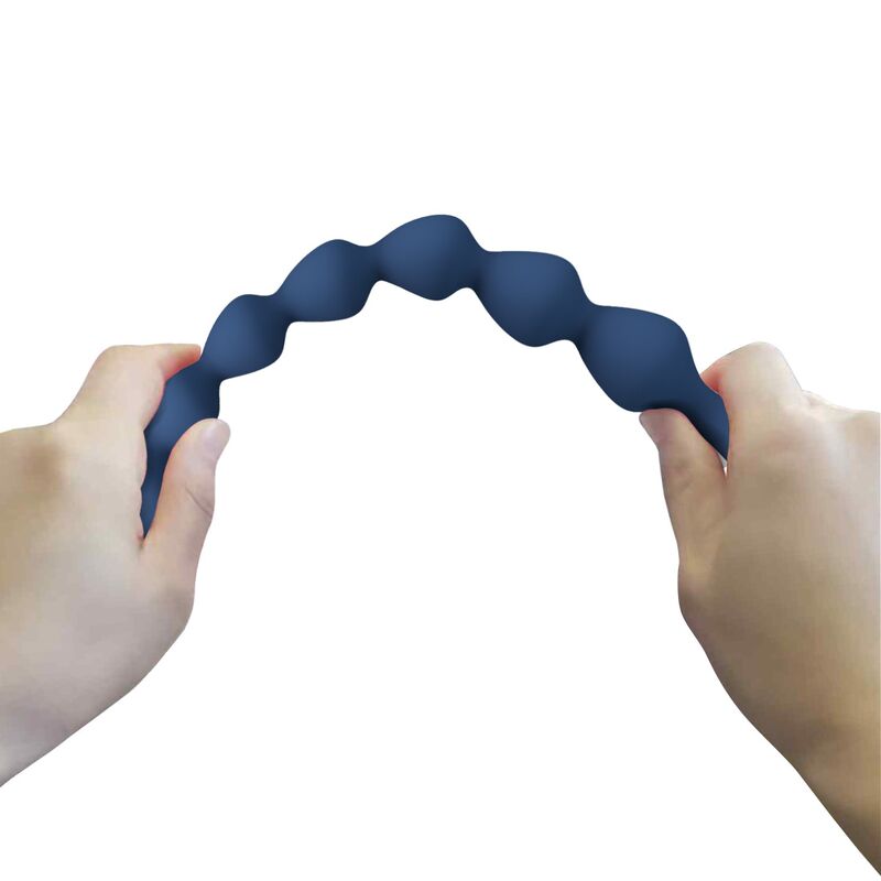 Perle Analali in silicone blu e plug anal 26,7 cm di Mr Play, immagine 6