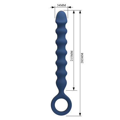 Perle anal in silicone blu e plug anal -ø- 3,4 cm - 28,5 cm di Mr Play, immagine 9