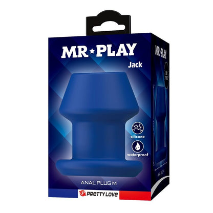 Plug anale Jack blue cavo in silicone taglia M di Mr Play, immagine 3