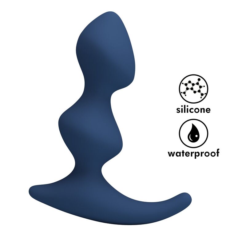 Plug anale ergonomico blu di Mr Play