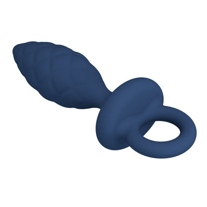 Plug anale testurizzato con anello blu M di Mr Play, immagine 5