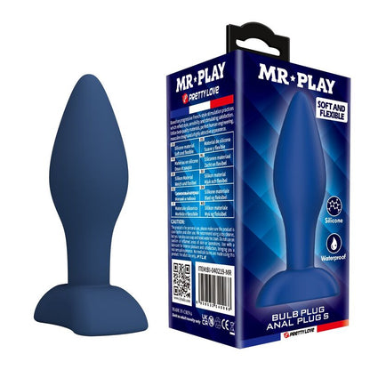 Plug anale conico in silicone blu S di Mr Play