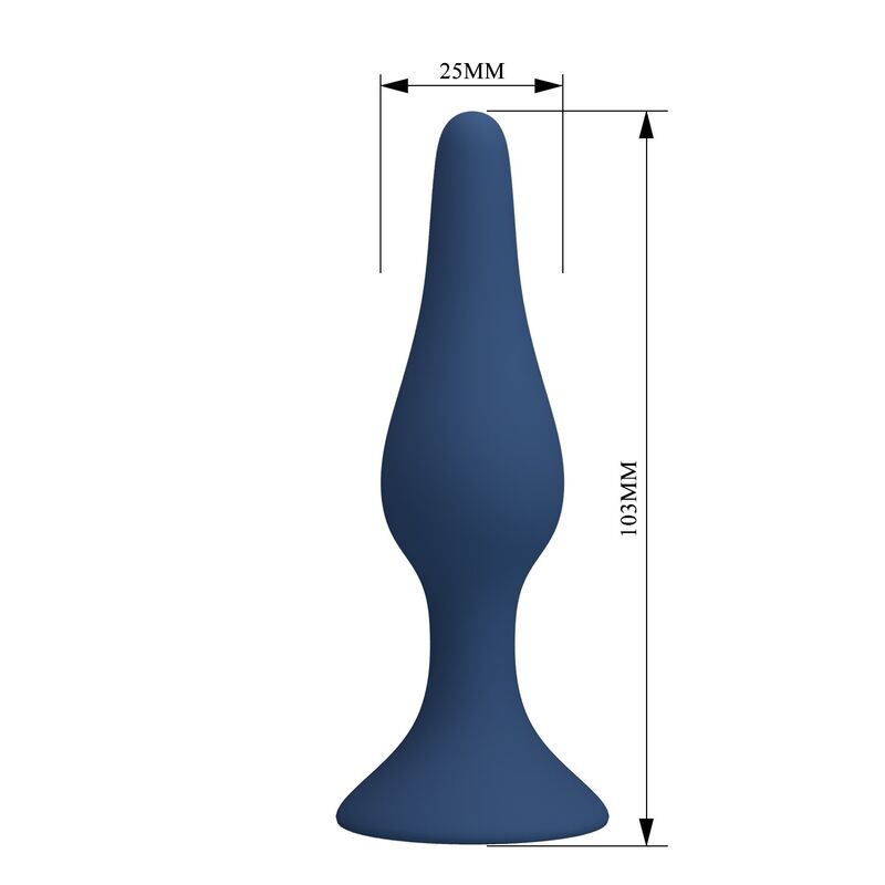 Plug anale slim in silicone blu taglia S di Mr Play, immagine 7