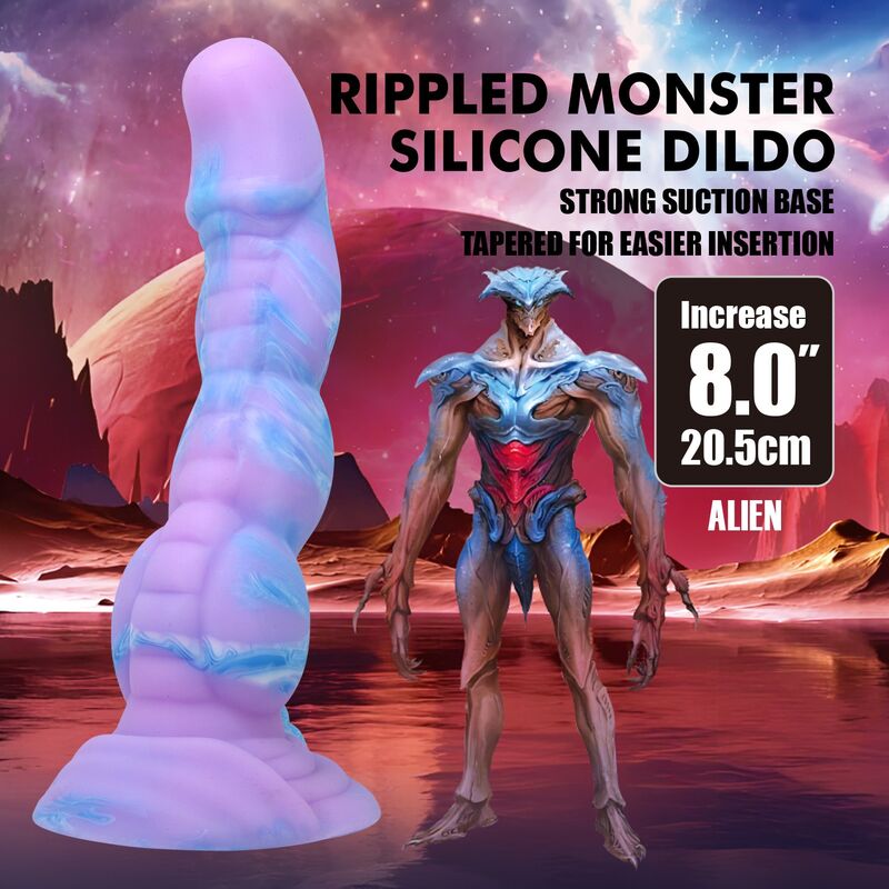 Dildo in silicone Alien fantasy 20,5 cm Ø 4,8 cm di Power Monsters, immagine 8