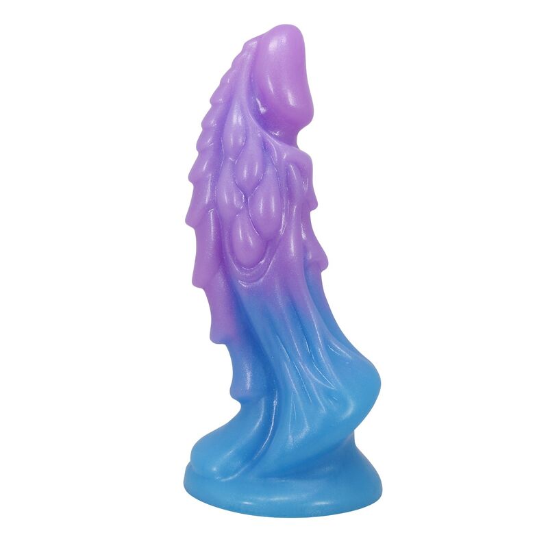 Dildo realistico Atlanteano con ventosa 19 cm Ø 5 cm blu e viola di Power Monsters