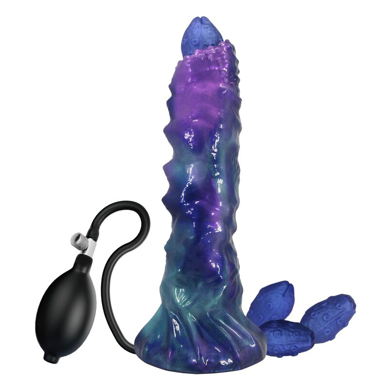 Dildo Duskwalker Sentinel Tricolor gonfiabile in silicone fantasy 23 cm Ø 5 cm di Power Monsters