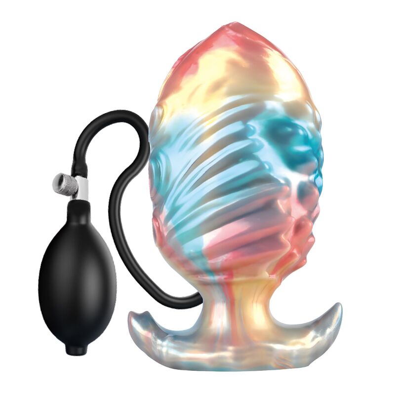 Plug anale Ebon Leviathan Tricolore gonfiabile fantasy 18 cm di Power Monsters