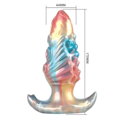 Plug anale Ebon Leviathan Tricolore gonfiabile fantasy 18 cm di Power Monsters, immagine 8