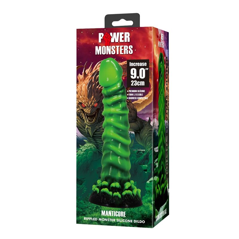 Dildo in silicone Manticore fantasy 23 cm Ø 5 cm di Power Monsters, immagine 3