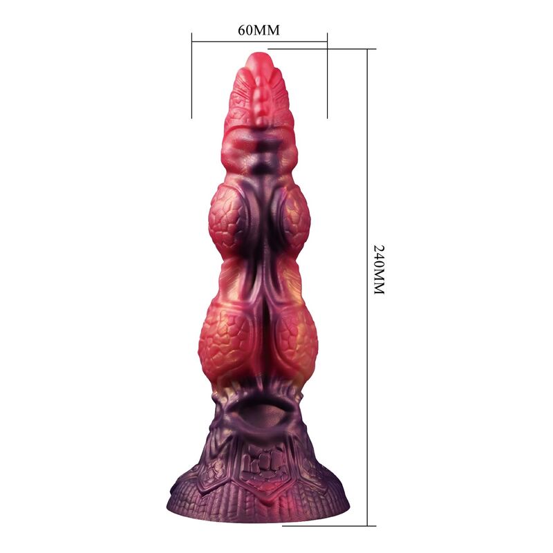 Savage Beastlord Tricolor fantasy dildo in silicone 24 cm Ø 5 cm di Power Monsters, immagine 5